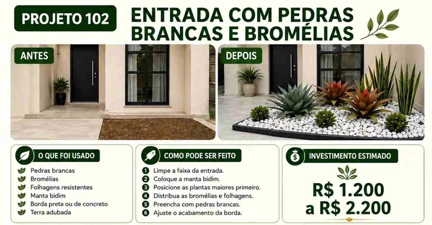 Lista de plantas, materiais e gasto estimado